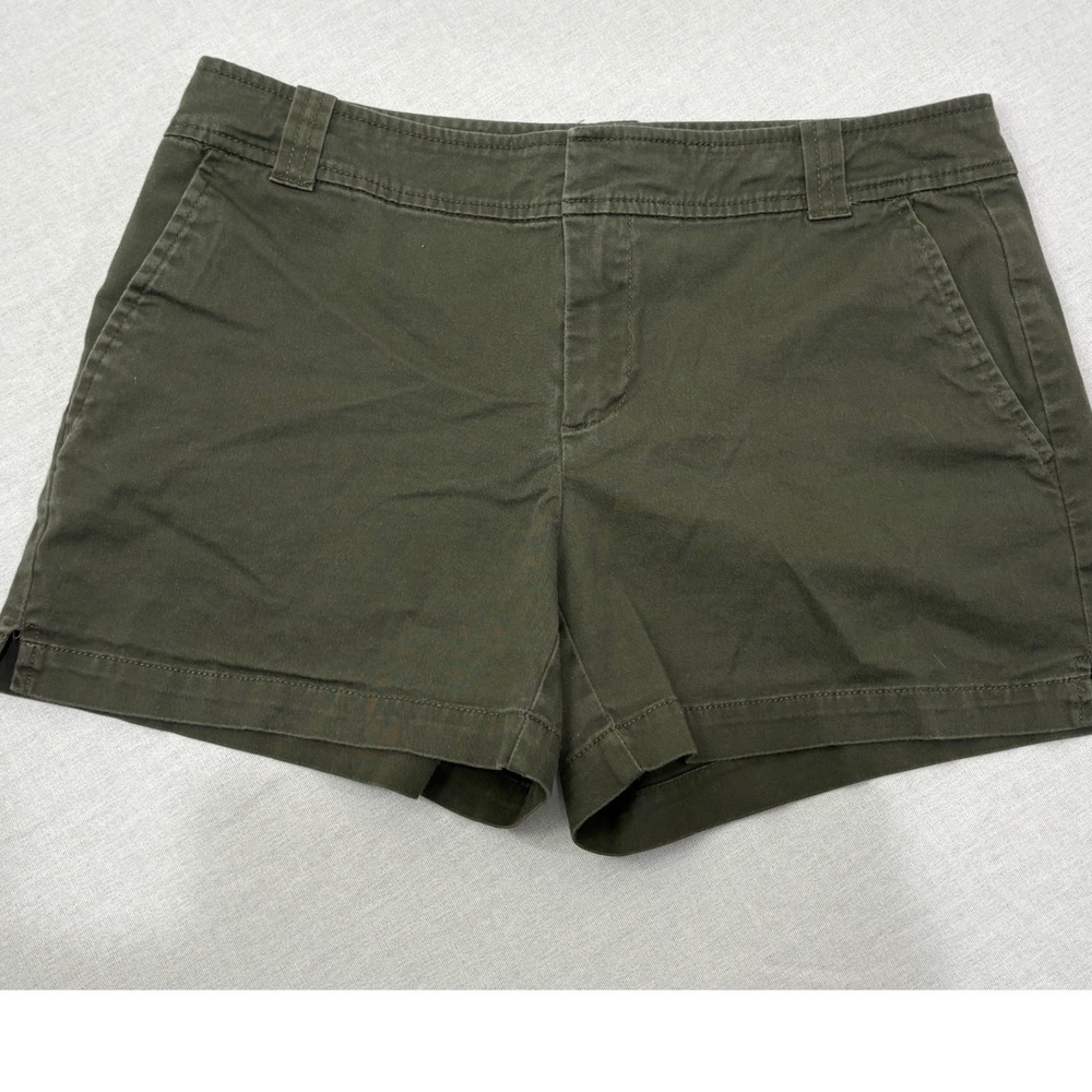 New York & Company Womens Olive Green Chino Shorts Size‎ 2 Stretch Cotton Casual